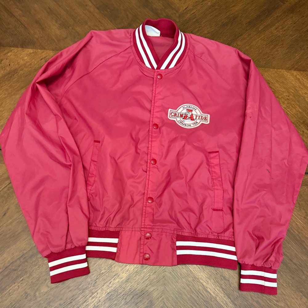 Vintage Chalk Line Alabama Crimson Tide Bomber Jacket Red Mens Large USA Made